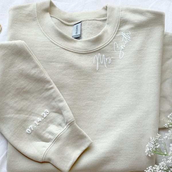 Custom Dog Mama Sweatshirt With Names On The Sleeve