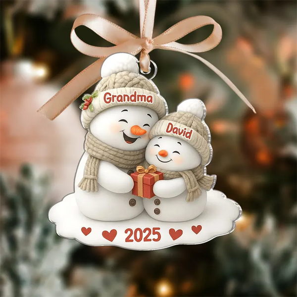 Personalized Grandma Acrylic Ornament