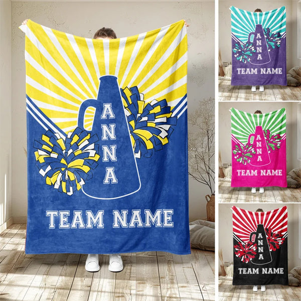 Personalized Cheerleading Blanket, Custom Name