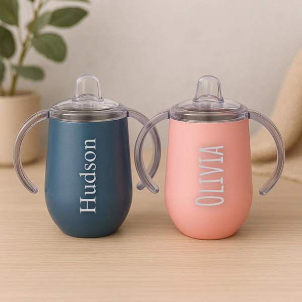 Personalized Sippy Cup, Stainless Steel Toddler Cup