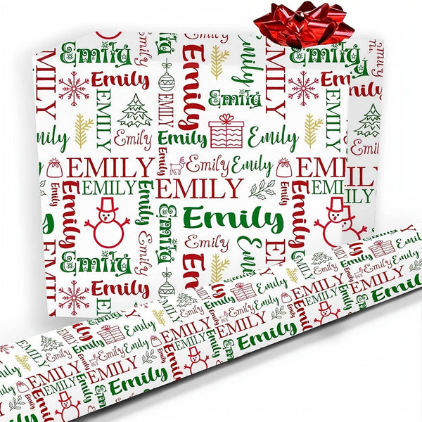 Personalized Custom Name Wrapping Paper Roll