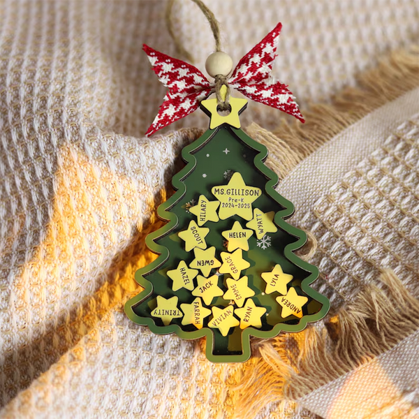 Personalized Family or School Christmas Tree Ornament