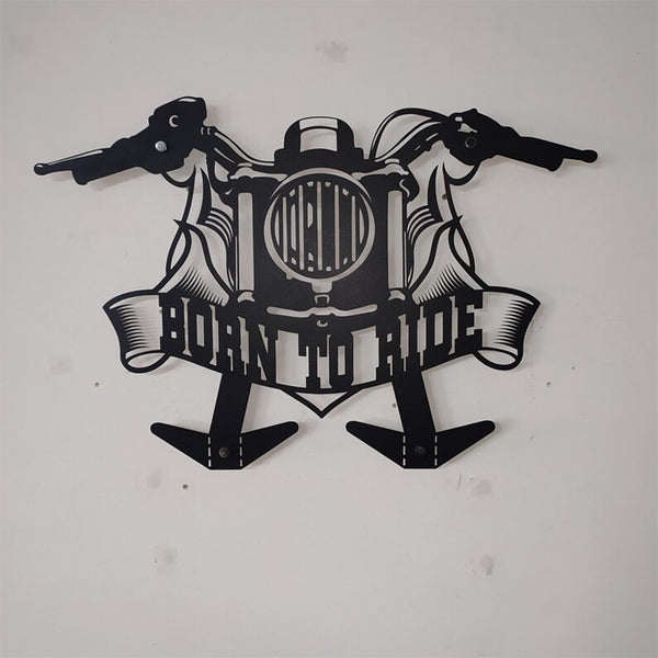 Custom Metal Motorcycle & Helmet Holder, Harley Davidson Gift
