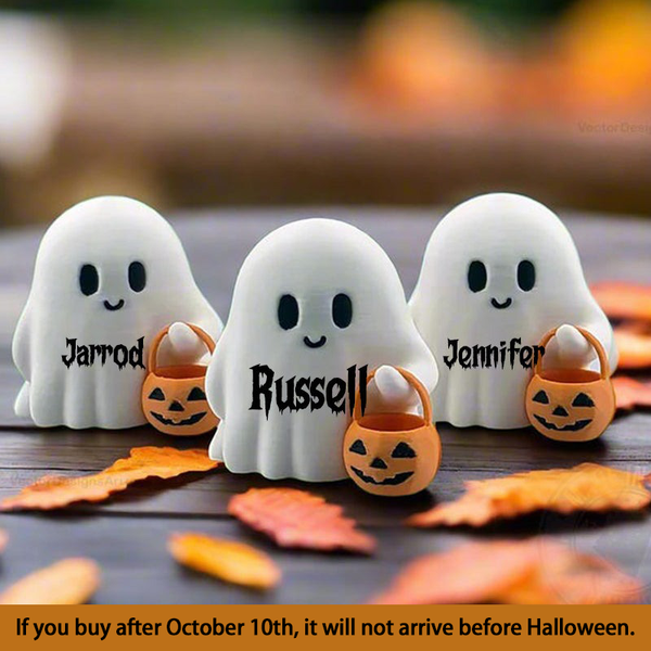 Cute Tiny Trick or Treat Ghost - Halloween Decoration Desk Display