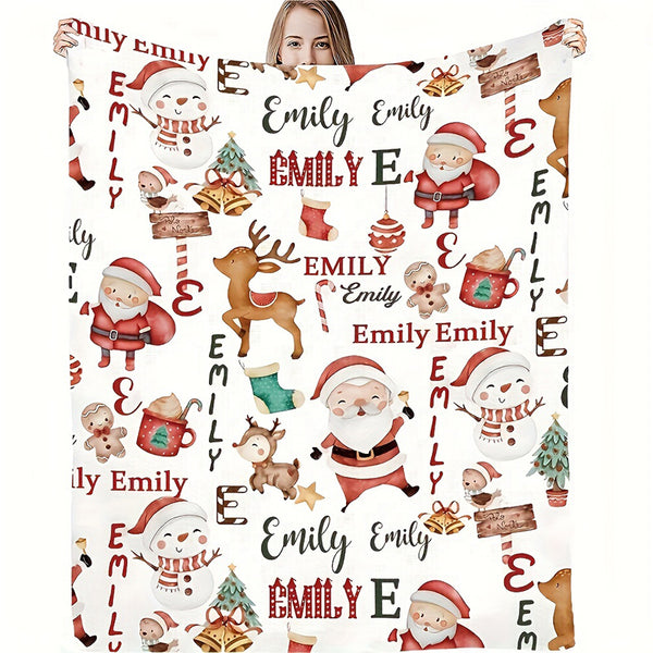 Personalized Christmas Santa Claus Blanket