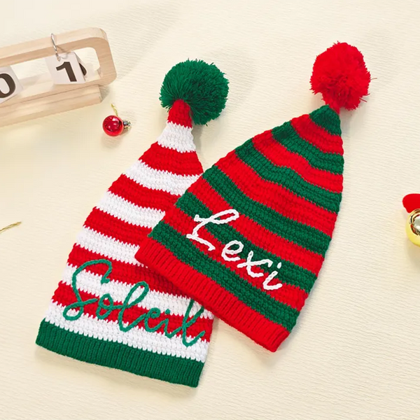 Personalized Santa Hat with Name, Custom Embroidered Christmas Hat