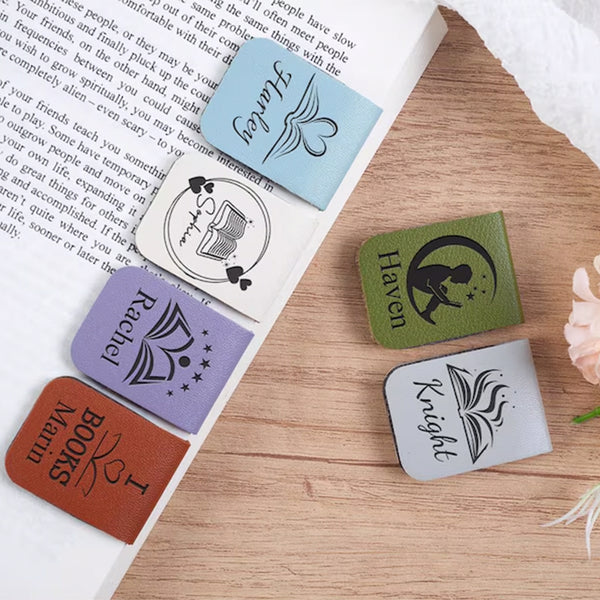 Birthday Flower Bookmark with Name, Personalized Leather Bookmark