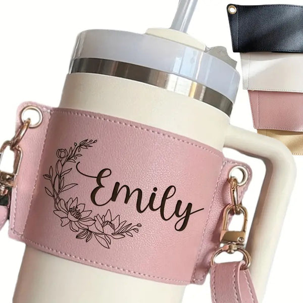 Personalized Water Bottle Carrier Adjustable 40/30oz Water Bottle Carrier