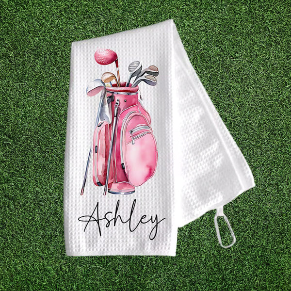 Personalized Golf Towel, Custom Golf Cart Towels