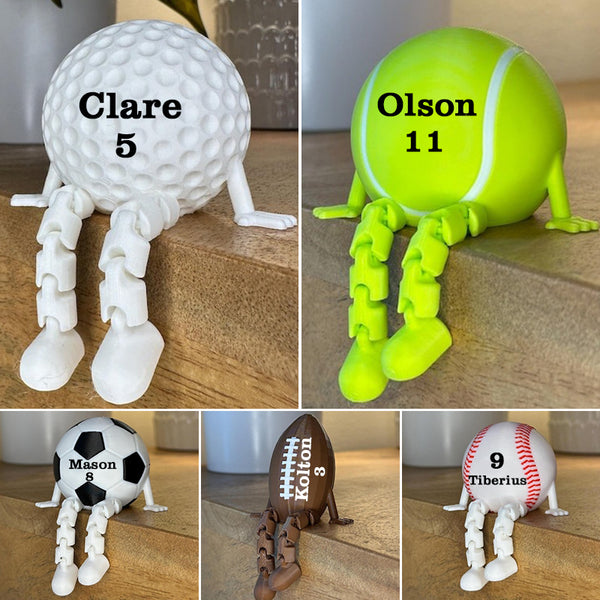 Football   Soccer  Baseball  Basketball   Volleyball   Golf  Bowling pins Bowling ball Desk Decor