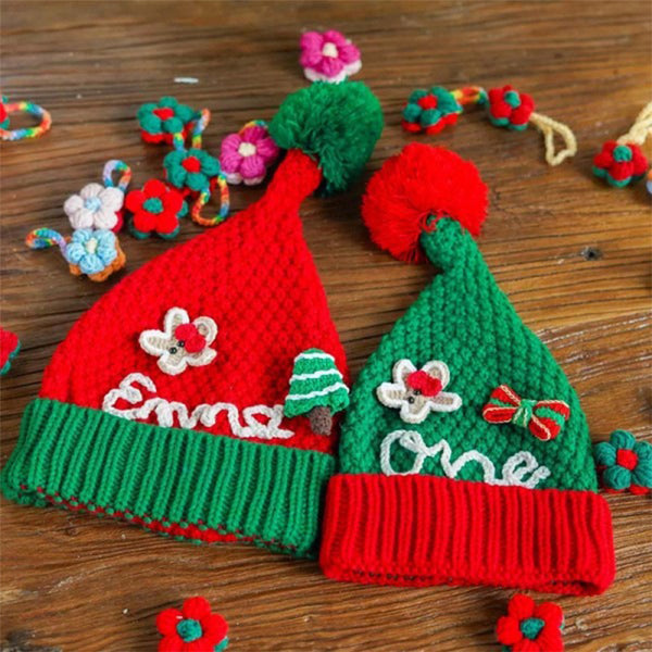 Personalized Crochet Santa Hat
