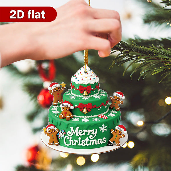 Personalized Gingerbread Family Christmas Ornament