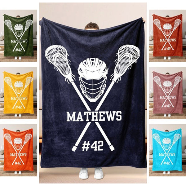 Personalized Lacrosse Blanket, Custom Lacrosse Blanket