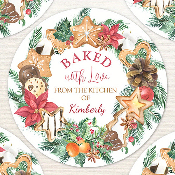 Customizable Christmas Baking Stickers