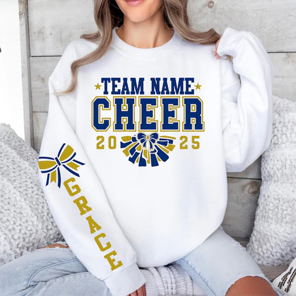 Custom Cheer Team Name Sweatshirt, Cheerleader Hoodie
