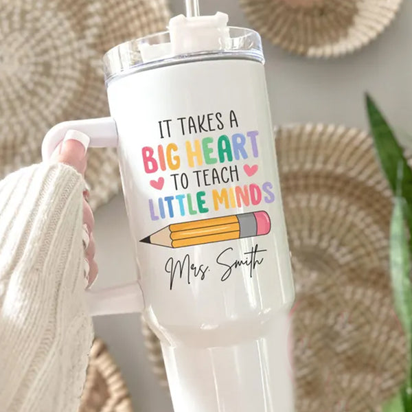 Custom Teacher Tumbler, Personalized 40oz Teacher Tumbler