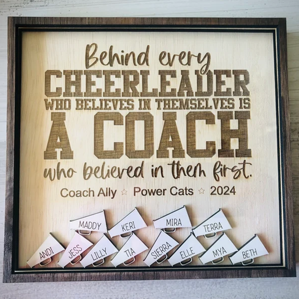 Cheerleading Coach plaque End of Season gift