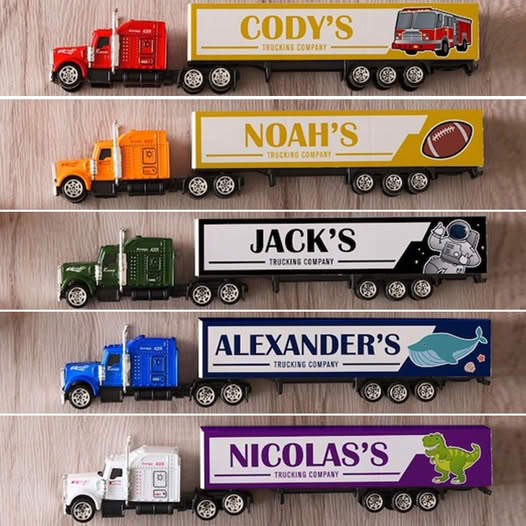 Personalized Toy Truck, Gifts for Boys, Gifts for Girls
