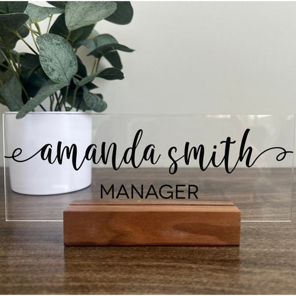 Custom Desk Name Plate, New Job Gift, Personalized Desk Plaque