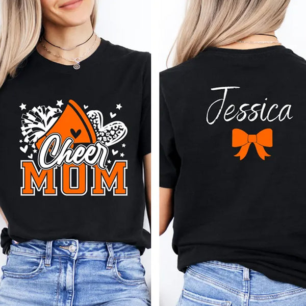 Personalized Color Cheer Mom Tee