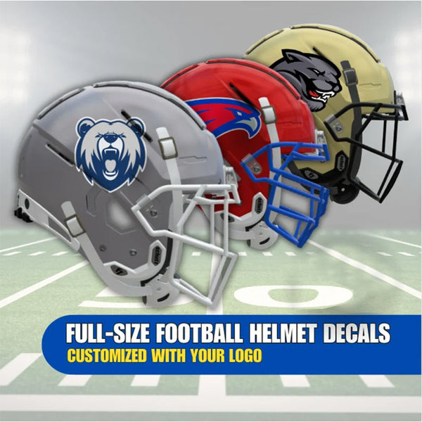 Football Helmet Decals - Full Size, Customized With Your Logo
