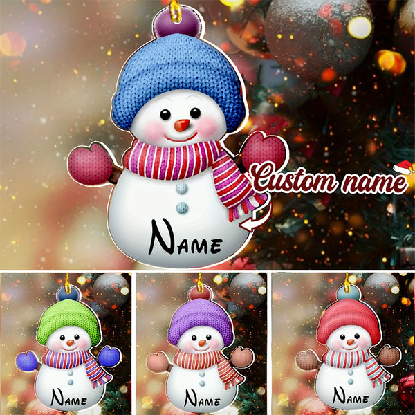 2D Flat, Personalized Name/Text Christmas Ornaments