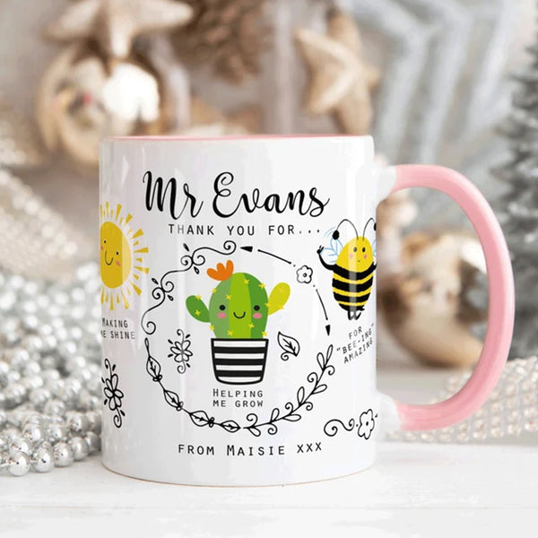 Personalised Teacher Thank You Gift, Teacher Mug With Name