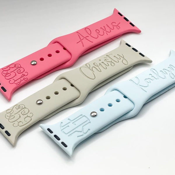 Custom Engraved Watch Band Soft Silicone Watch Bands