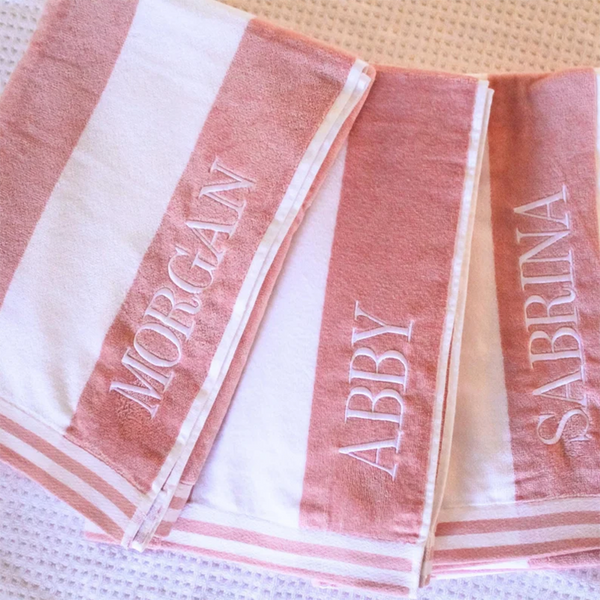 Striped Beach Towel, Personalized Beach Towel