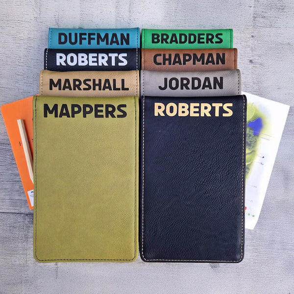 Personalised Golf Scorecard Holder: Custom Name