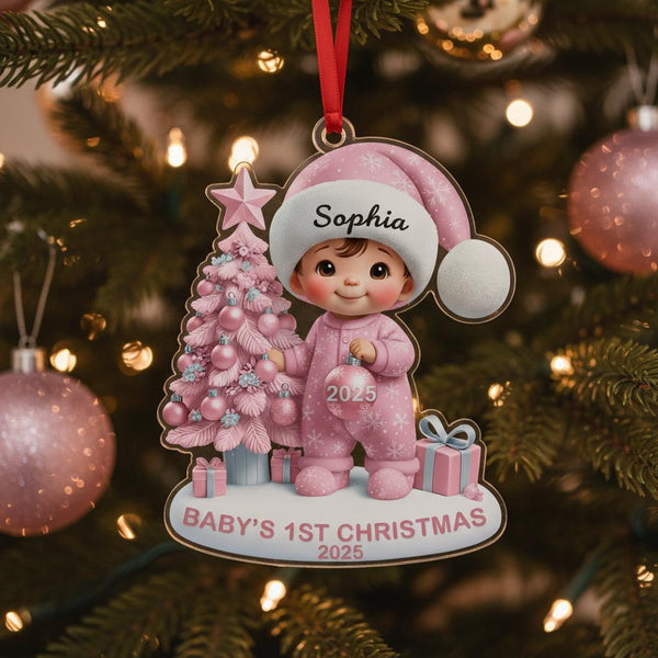 Baby's First Christmas Ornament, Personalized Newborn Christmas Ornament,