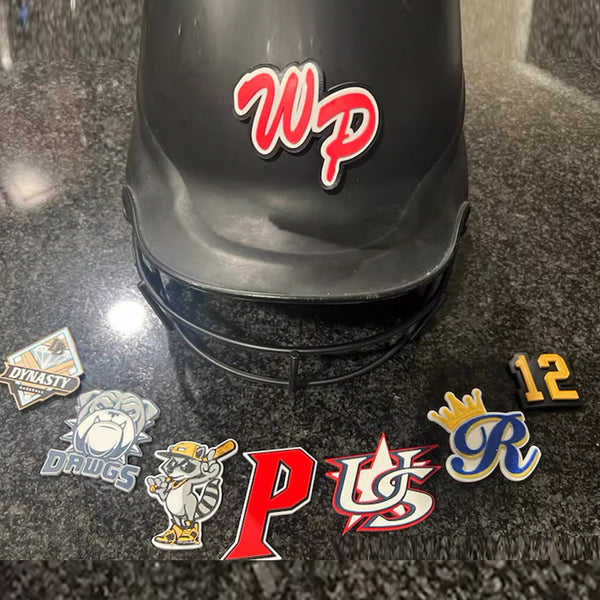 Custom Helmet Decals, sports helmet charm