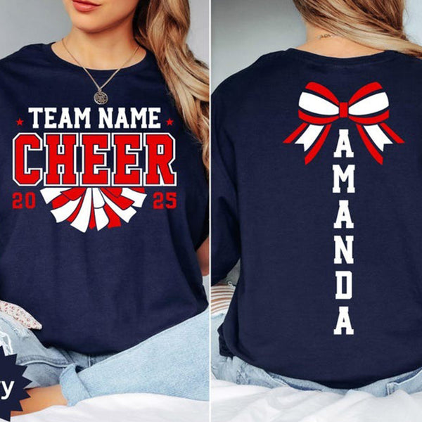 Personalized Cheerleader Mom T-shirt with name
