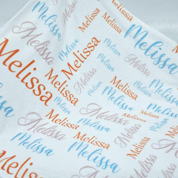 Personalized Name Blanket, Customized Name Baby Blankets for Girls Boys