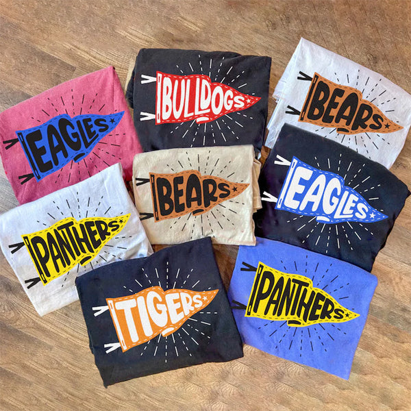 Custom Mascot Pennants Flag Shirt, Pennant Mascot Shirt