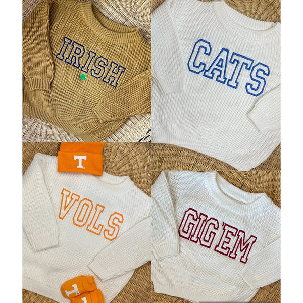 Baby/Toddler Customized Sports Teams Sweaters