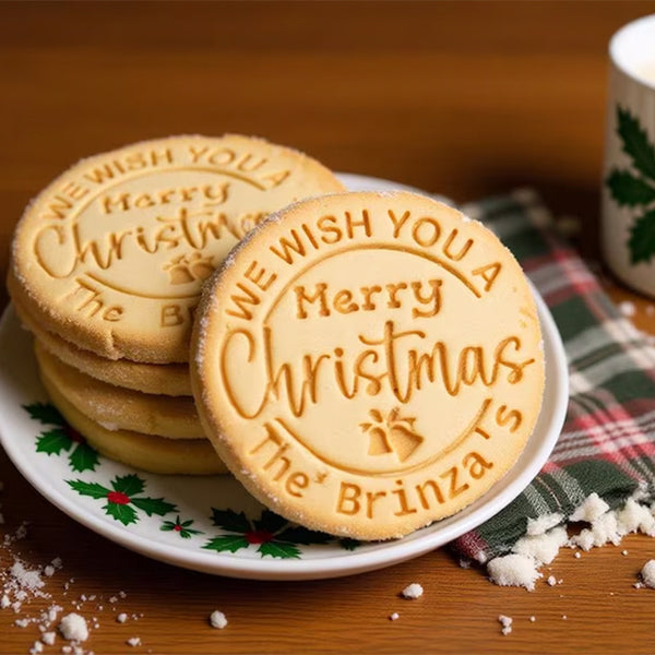 Personalized Christmas Cookie Cutter Stamp Set