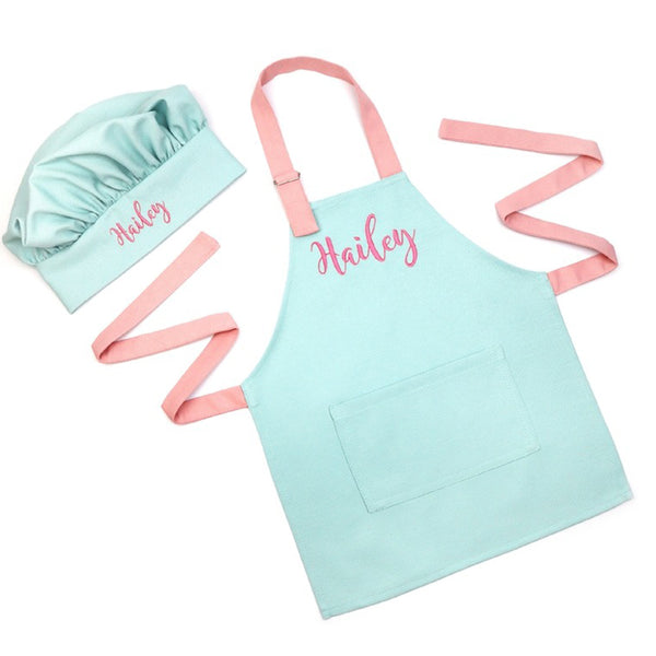 Toddler apron and chef hat Personalized, Cooking apron