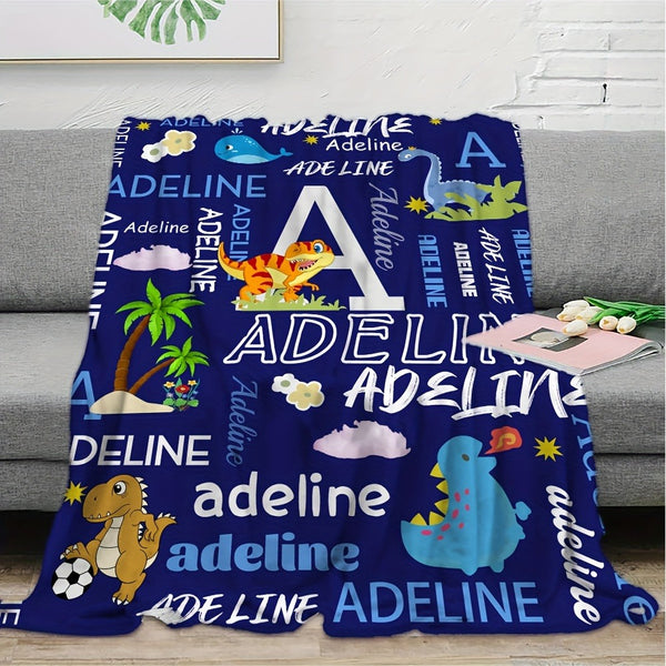 Personalized with Your Name Comfortable Plush Blanket Soft Blanket for Bedroom