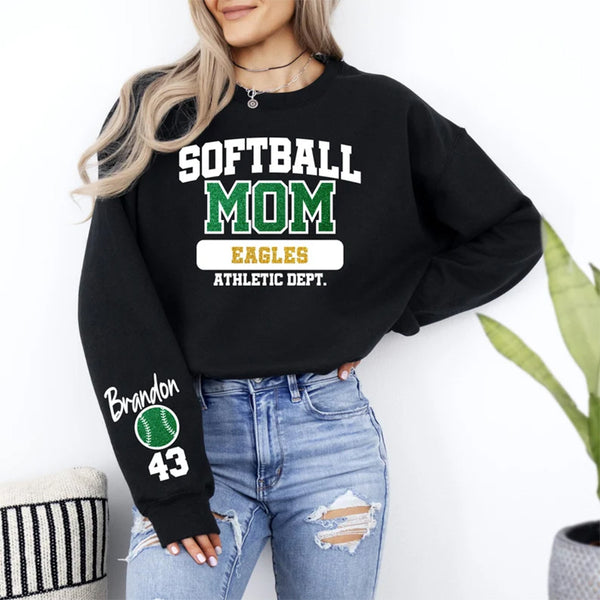 Custom Glitter Softball Nana Sweatshirt