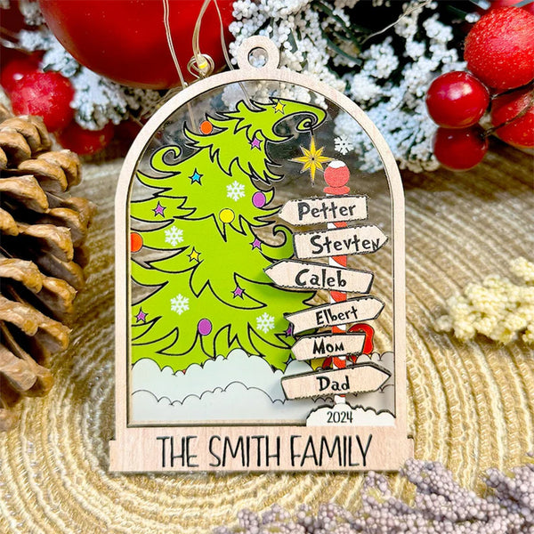 Personalized Family Christmas Ornament 2025, Custom Family Name Christmas Ornament