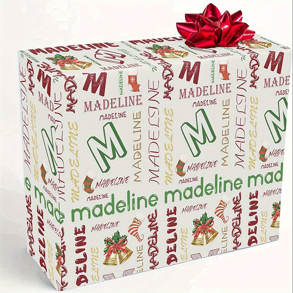 Personalized Text Wrapping Paper - Christmas Gifts Name Custom Funny Christmas Wrapping Paper