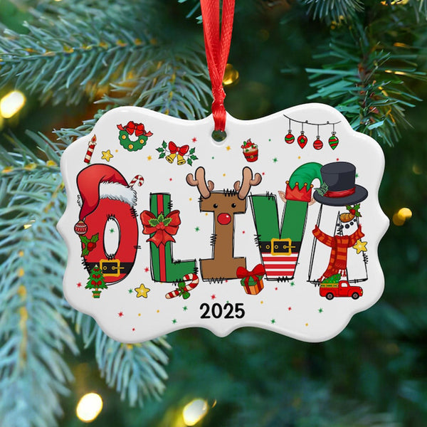 BULK DISCOUNT Custom Name Ornament for Kids