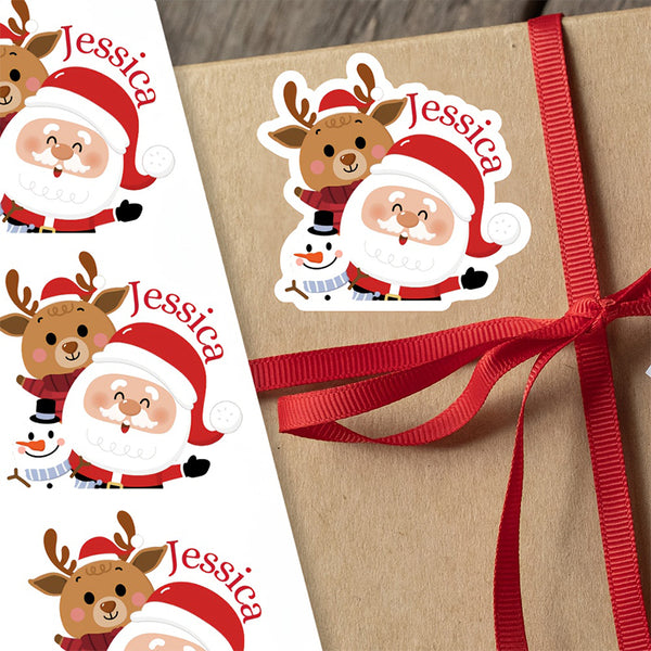 Custom Christmas Gift Stickers - Personalized Name Labels