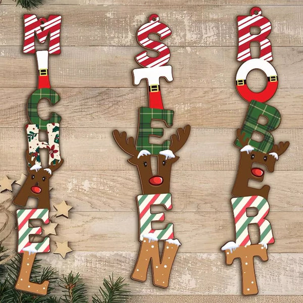 Personalized Christmas Name Letter Ornament 2025
