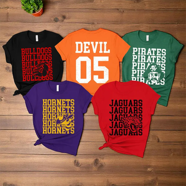 Custom Mascot Retro Team Shirt, Cheer Team Matching Shirt