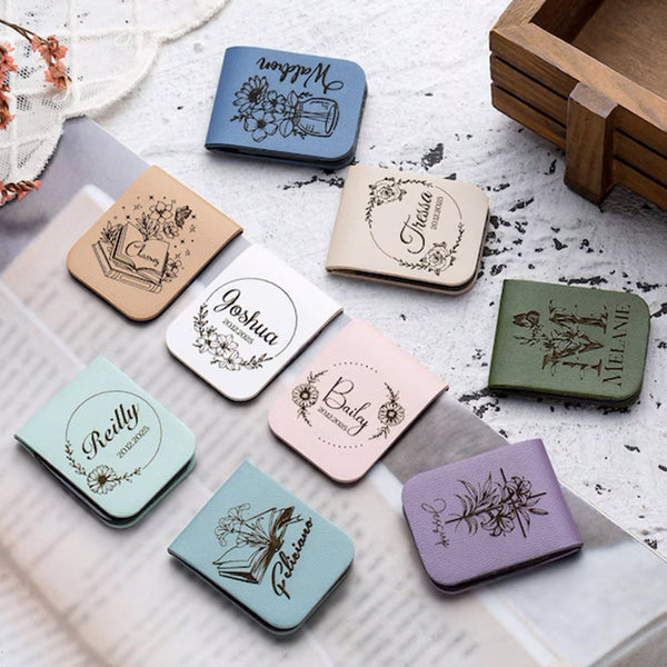 Custom Magnetic BookMark,Leather Bookmark,Library Bookmark