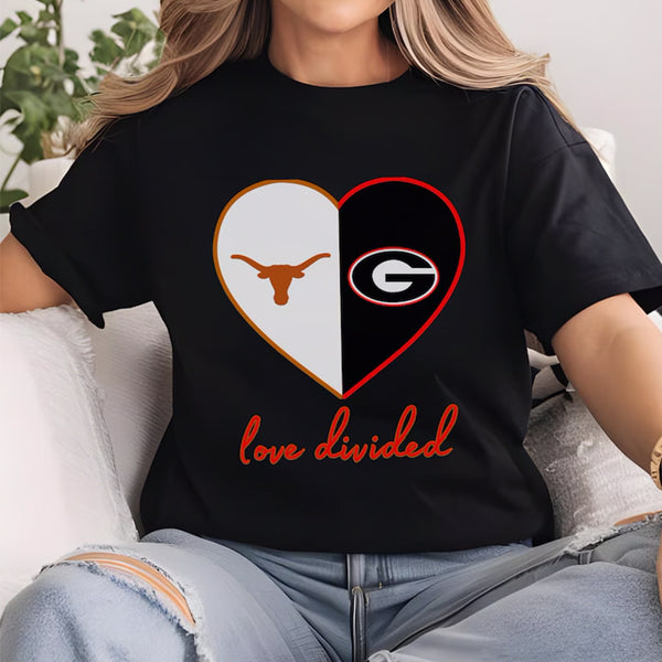 Personalized Split Heart Team Shirt Kids and Adults