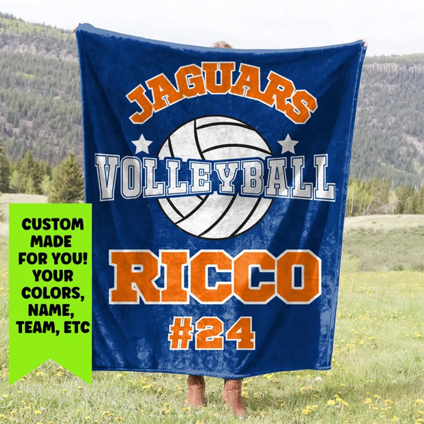Personalized Volleyball blanket with Name, Senior 2025 Sports blanket