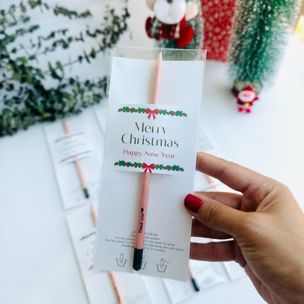 Christmas Seed Pencil - Plantable Favor For Christmas Gift